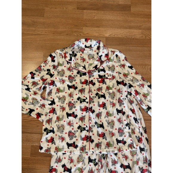 Karen Neuburger Sz LG Holiday Dogs Pajamas PJ Set Frenchies Scotty Poodles - Picture 2 of 7